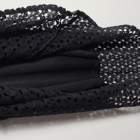 AS U WISH Black High Low Crochet Lined Dress Size XS - Picture 6 of 16